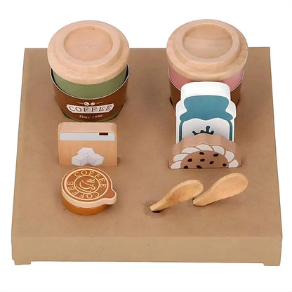 Wooden Coffee Cup Toy Set