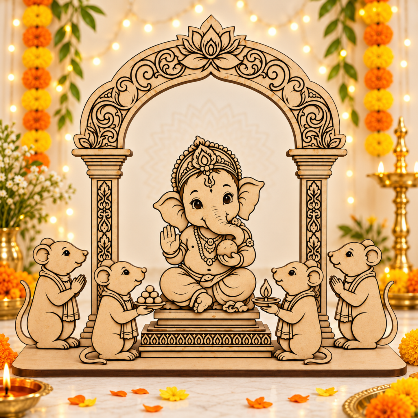 DIY Ganpati Bappa MDF Painting Kit