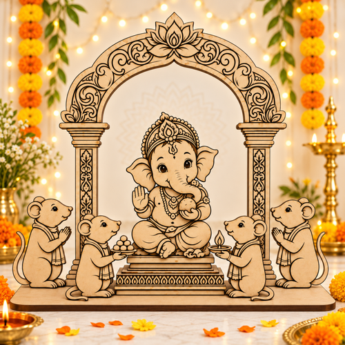 DIY Ganpati Bappa MDF Painting Kit