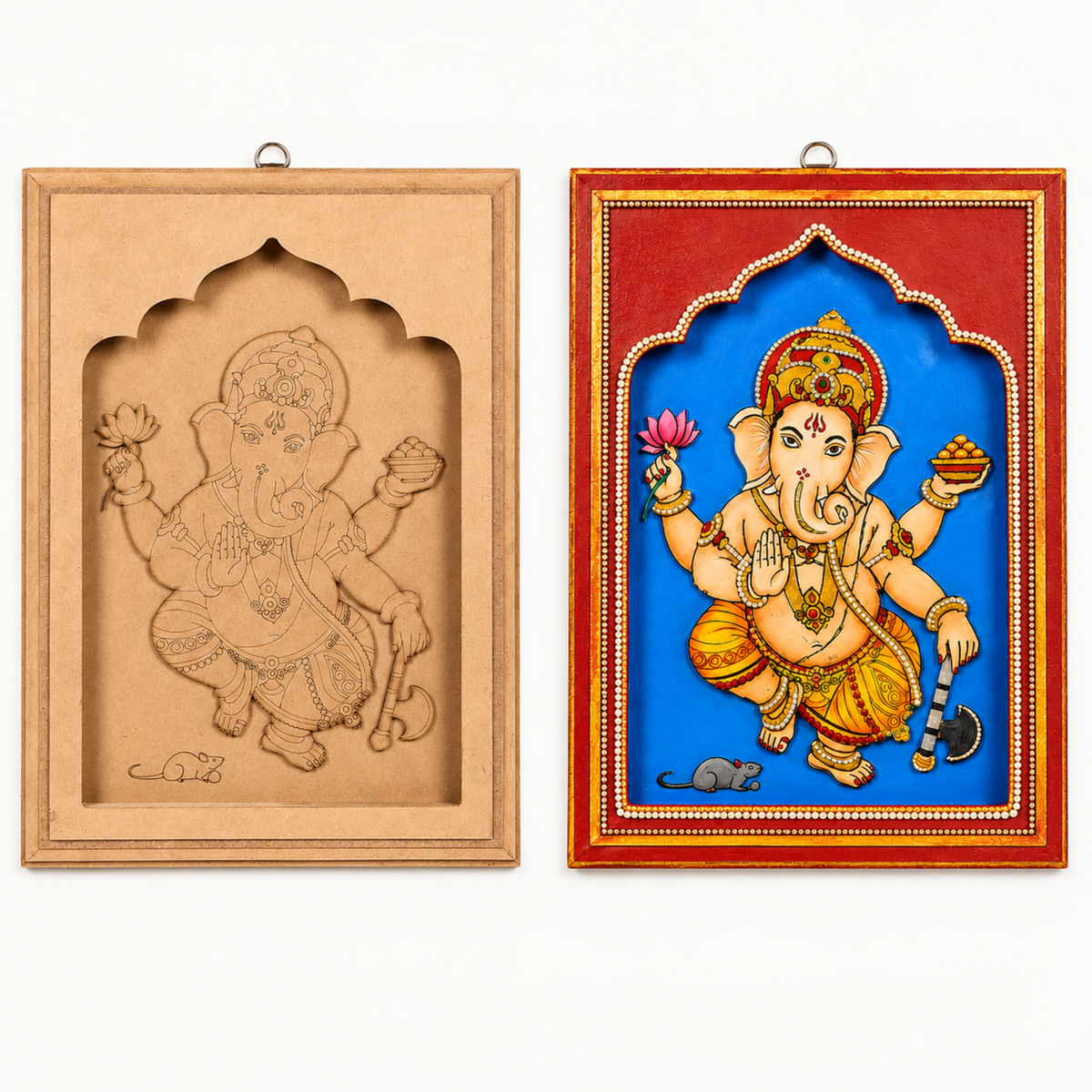 DIY Ganpati Bappa MDF Colouring Frame