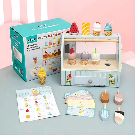 Wooden Ice Cream Shop Toy Set