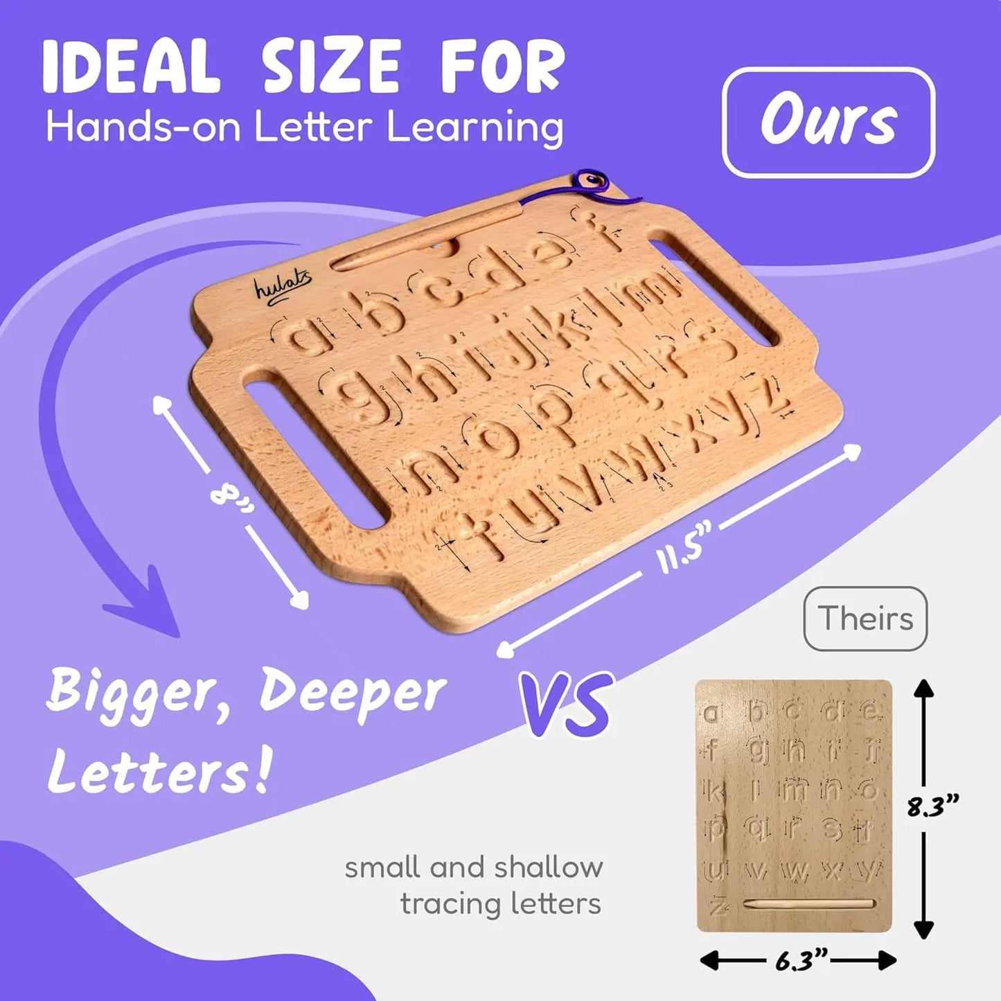 Portable Wooden Alphabet Tracing Board