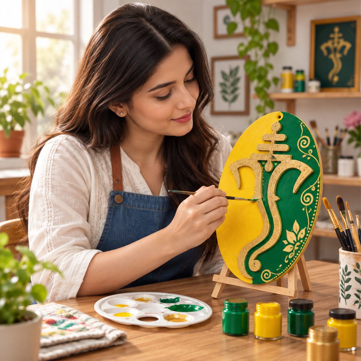 DIY Ganpati MDF Painting Wall Hanging