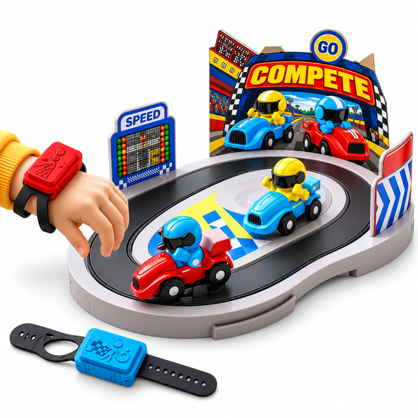 Dual-Player Racing Track Toy