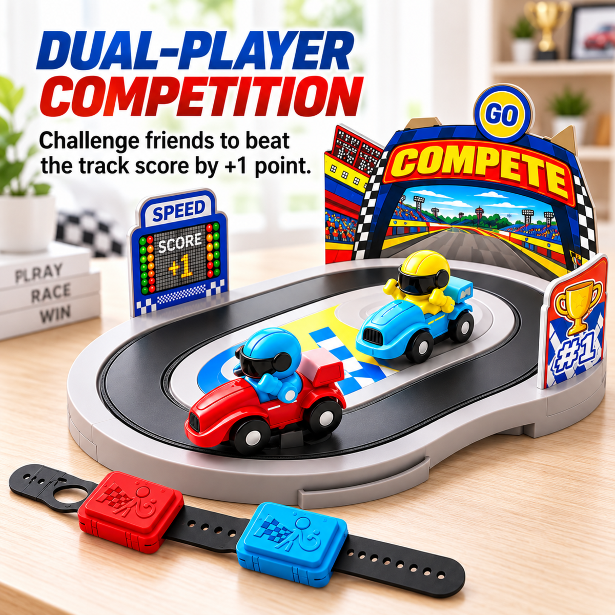 Dual-Player Racing Track Toy