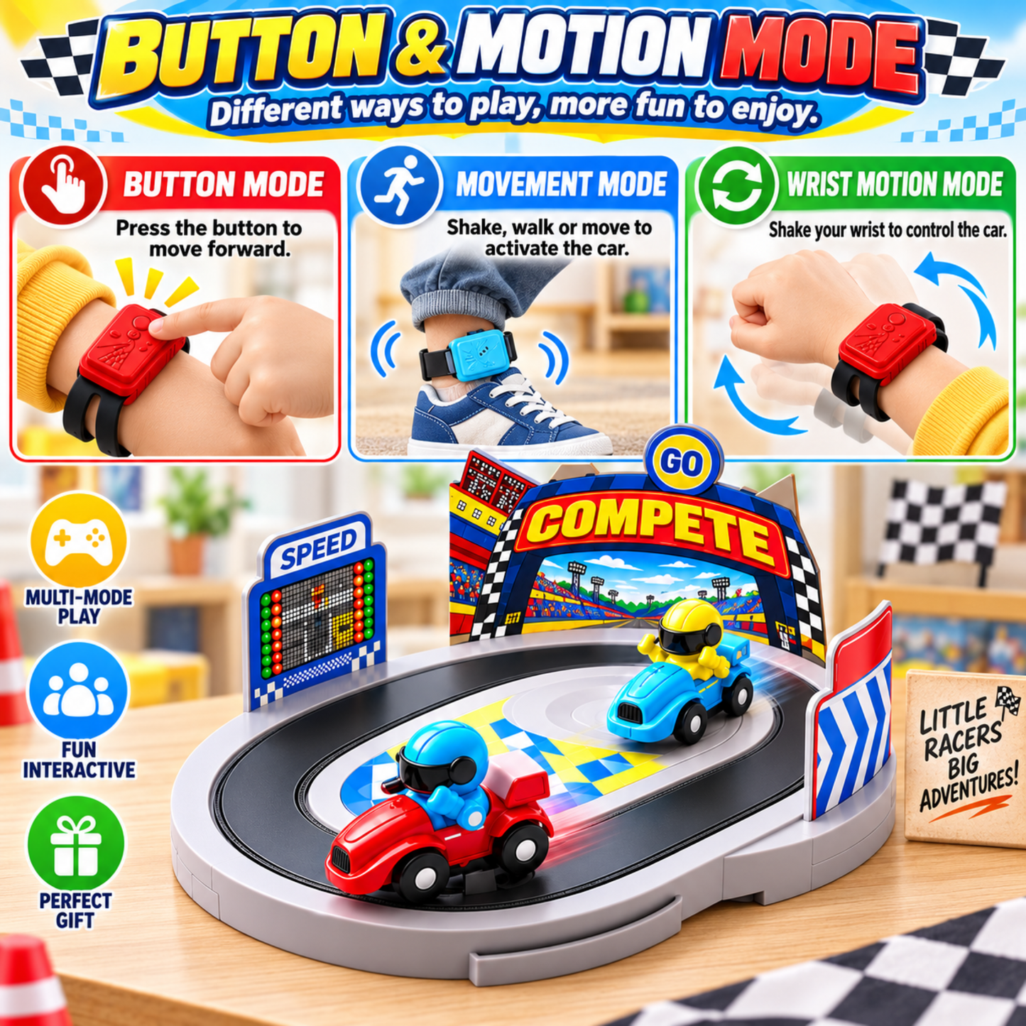 Dual-Player Racing Track Toy