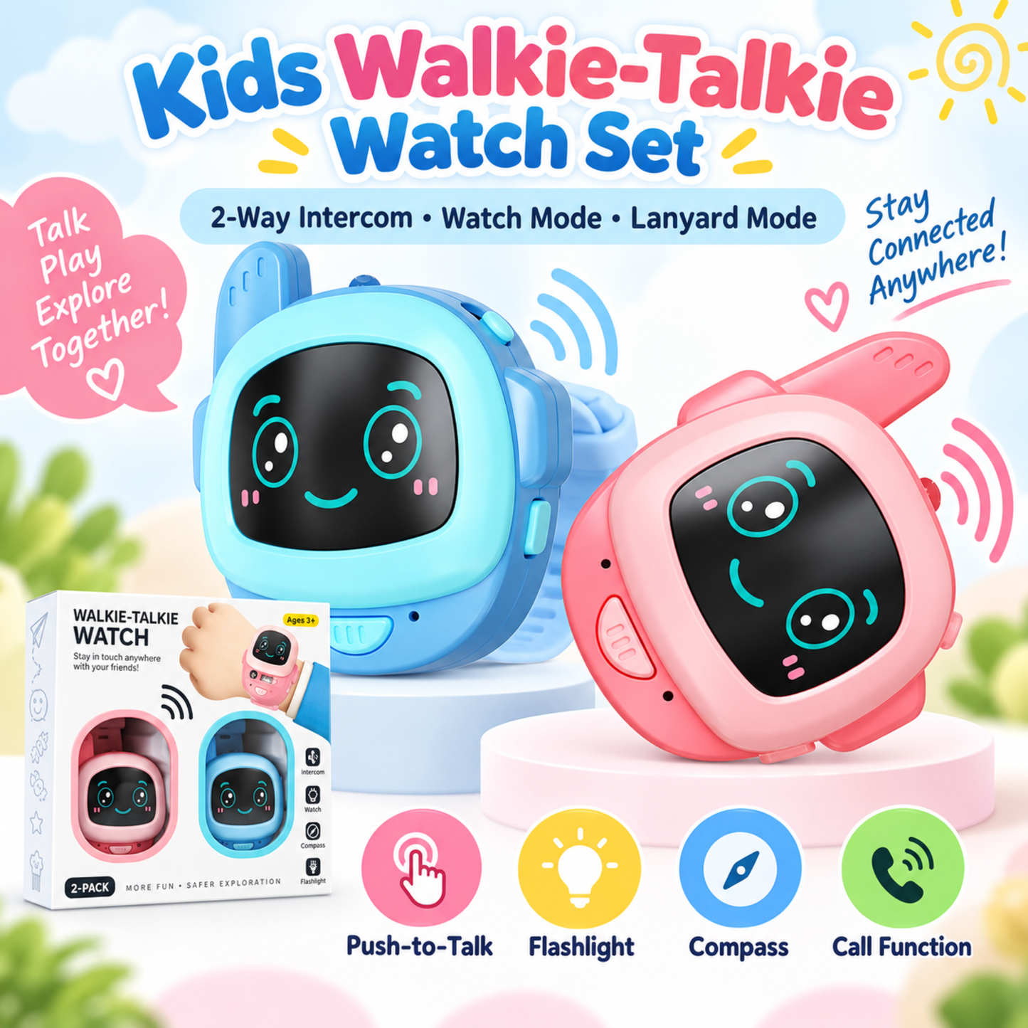 Kids Walkie-Talkie Watch Set