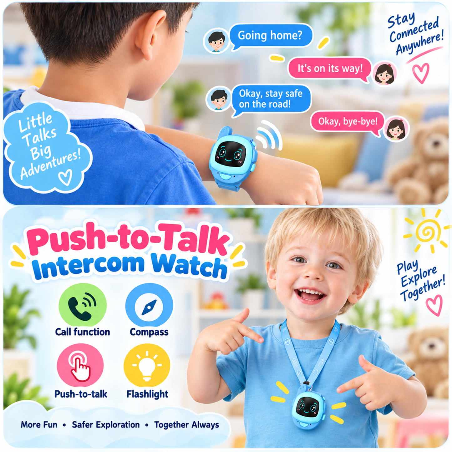 Kids Walkie-Talkie Watch Set