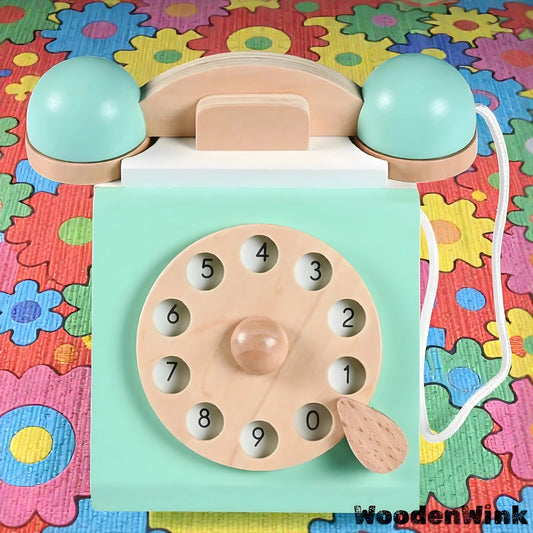Wooden Retro Phone Toy