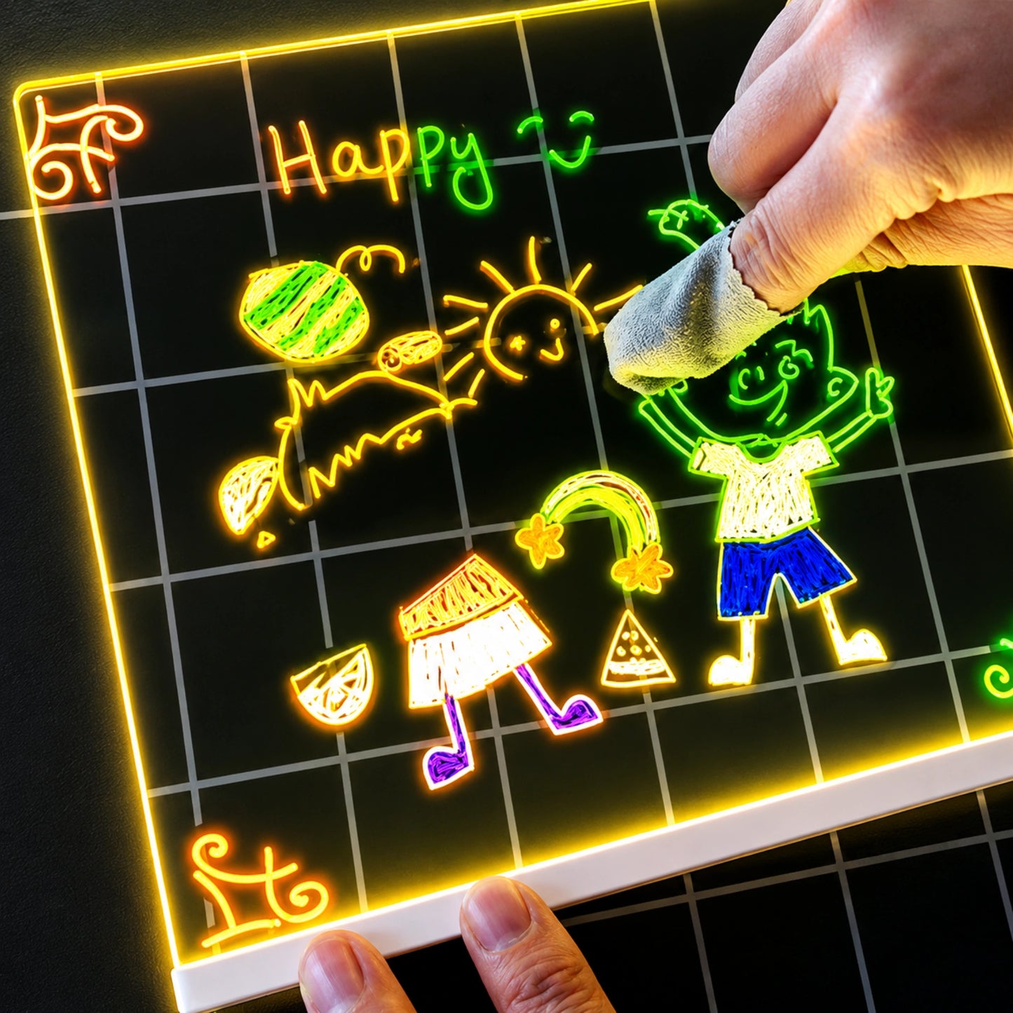 LED Acrylic Message Board with Neon Glow