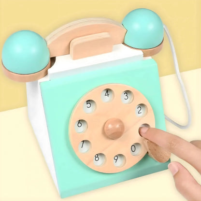Wooden Retro Phone Toy