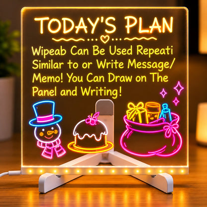 LED Acrylic Message Board with Neon Glow