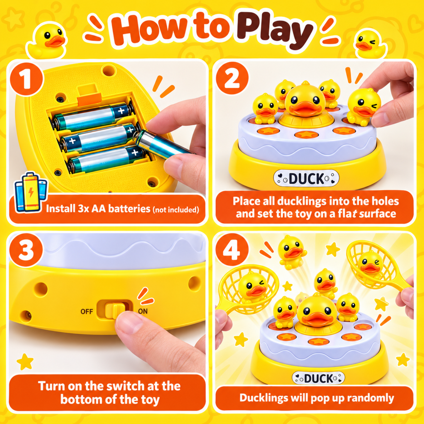Pop-Up Duck Catching Game