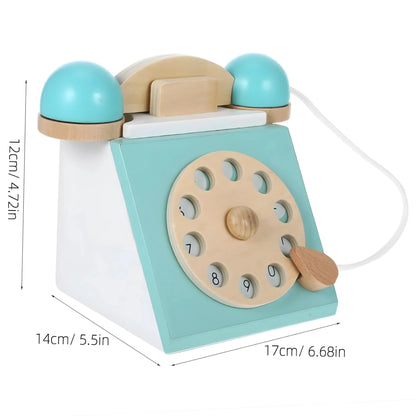 Wooden Retro Phone Toy