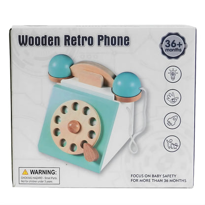 Wooden Retro Phone Toy