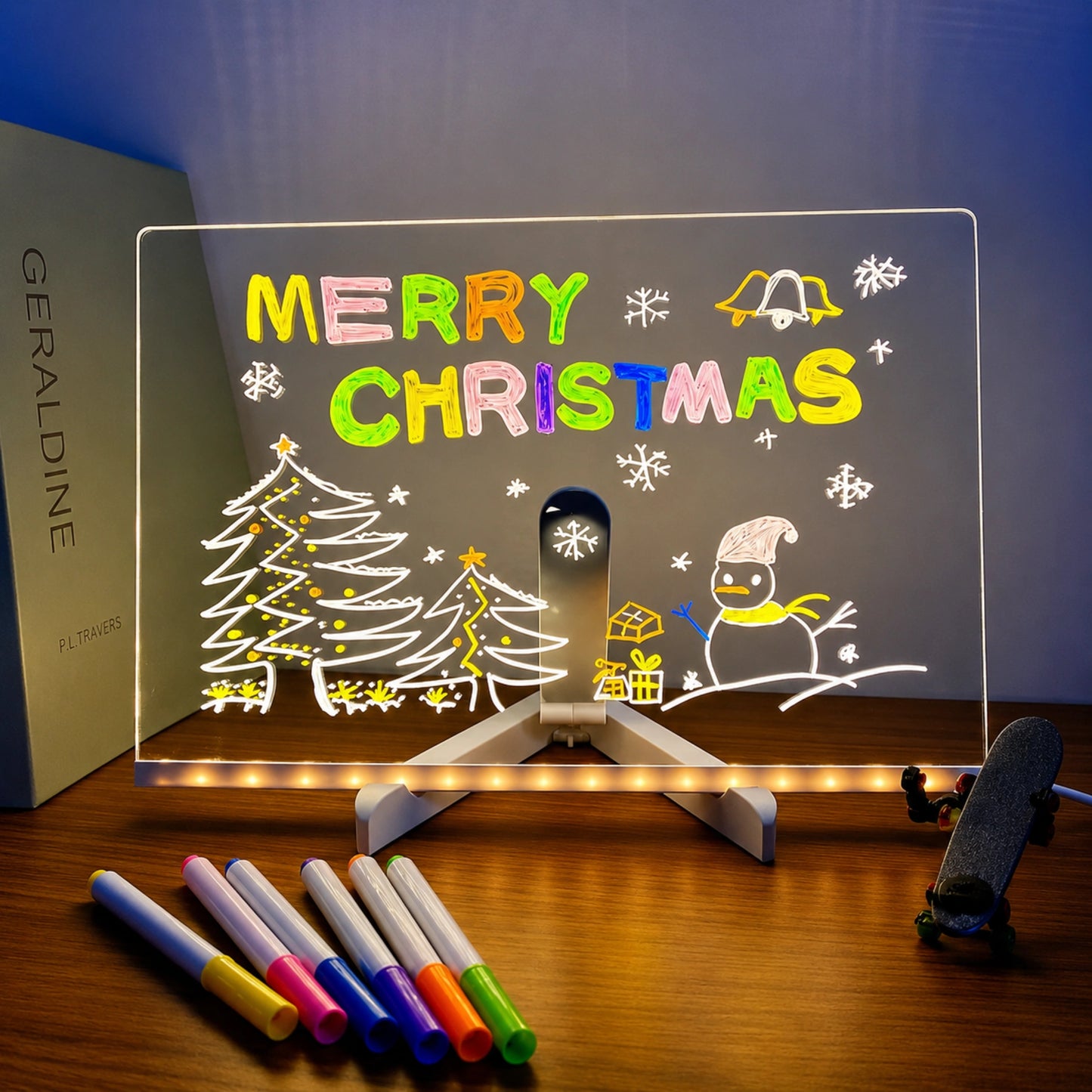 LED Acrylic Message Board with Neon Glow