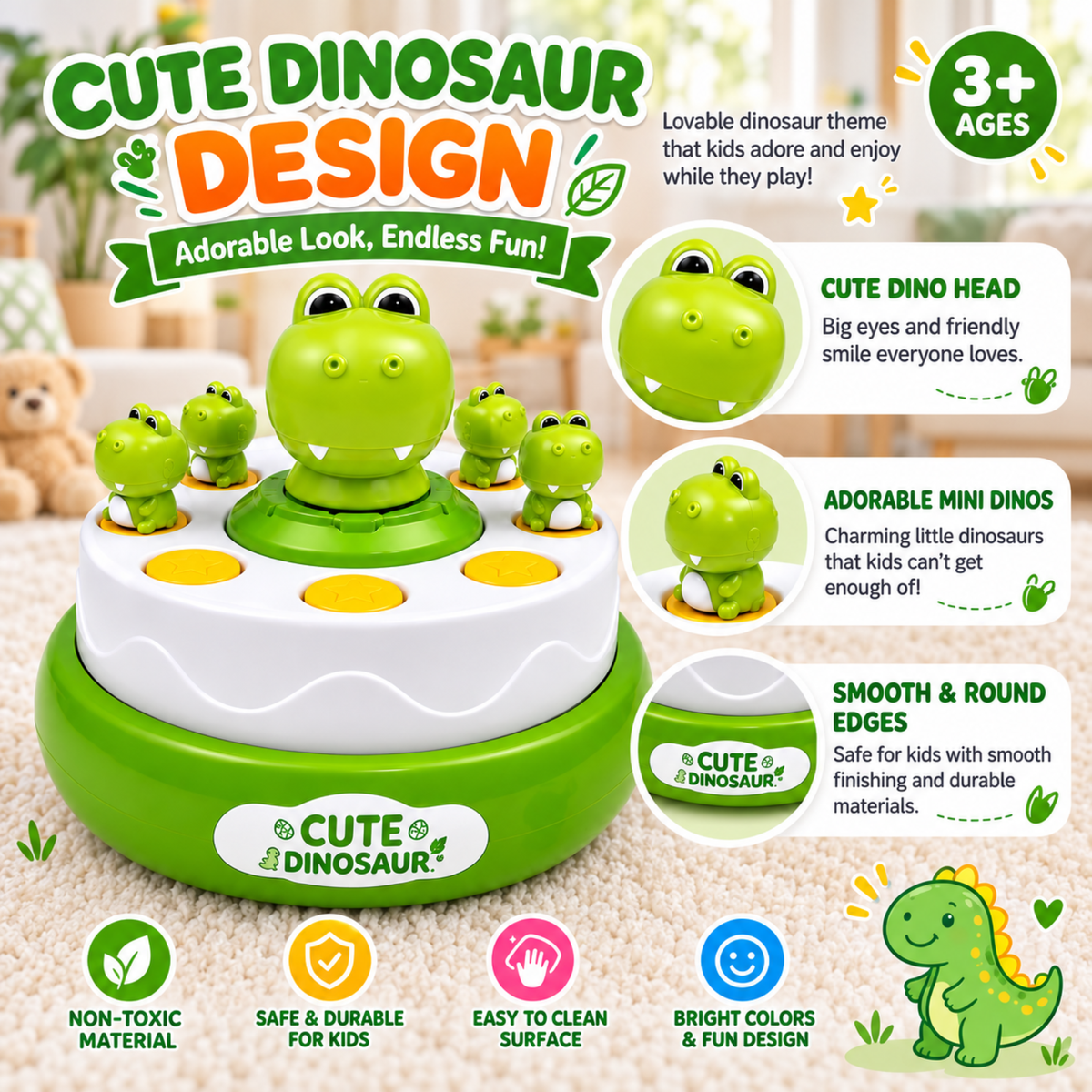 Dinosaur Bounce & Catch Game