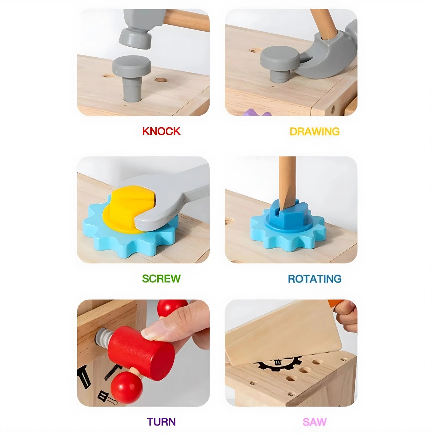 Wooden Tool Box Toy Set
