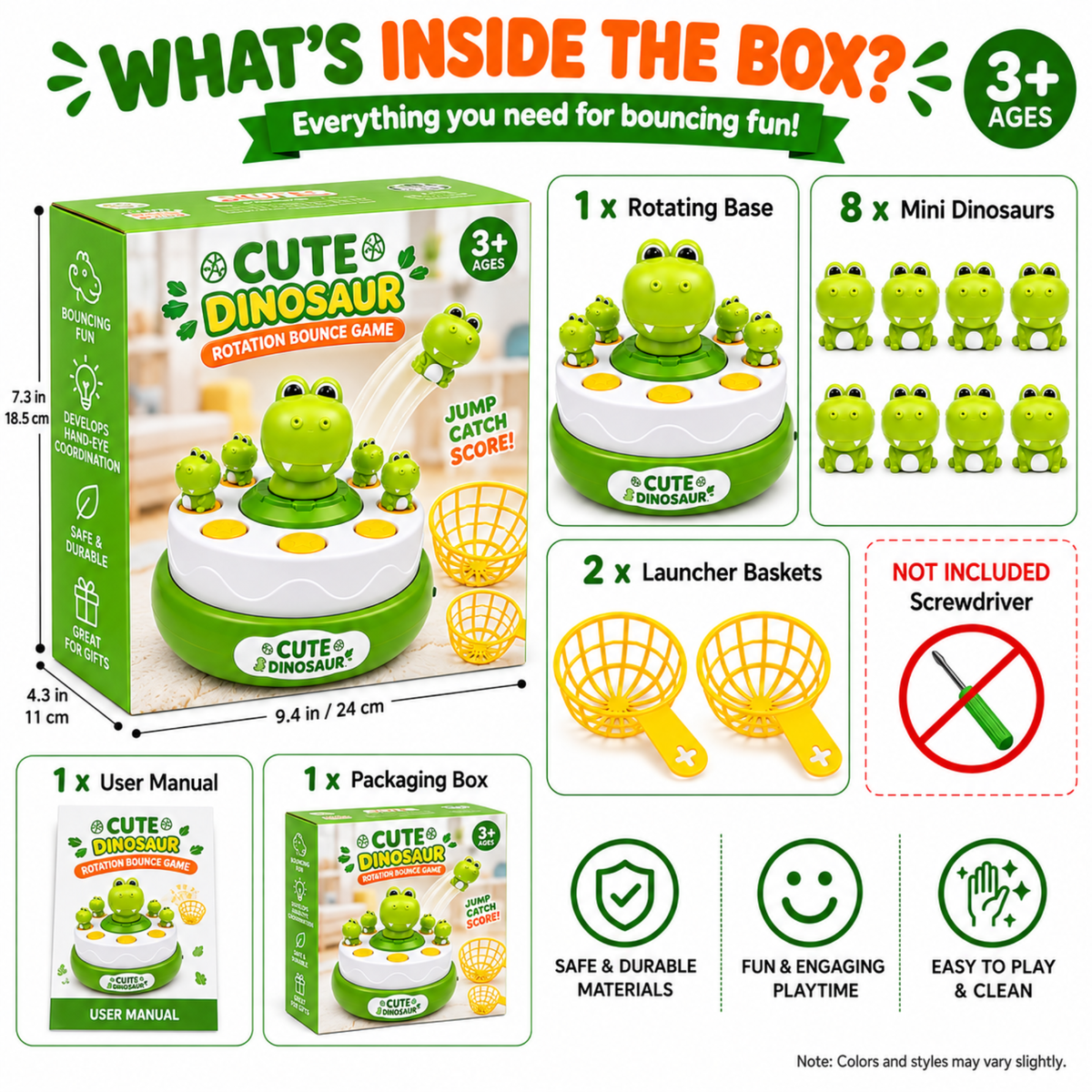 Dinosaur Bounce & Catch Game