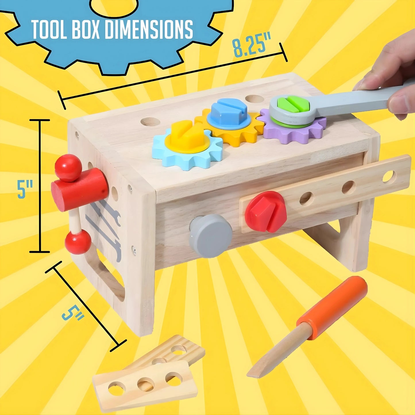 Wooden Tool Box Toy Set