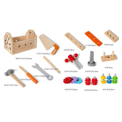 Wooden Tool Box Toy Set