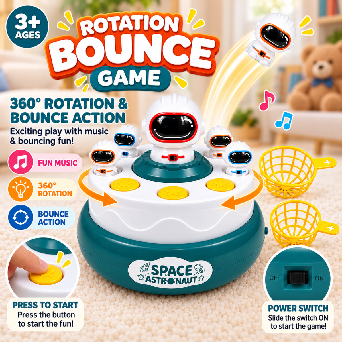 Astronaut Bounce & Catch Game