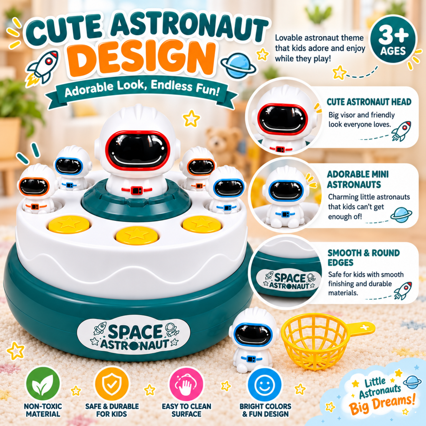 Astronaut Bounce & Catch Game