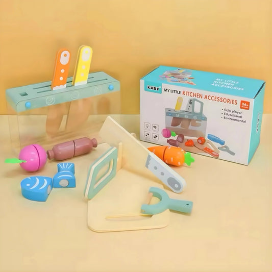 Wooden Kitchen Cutting Toy Set