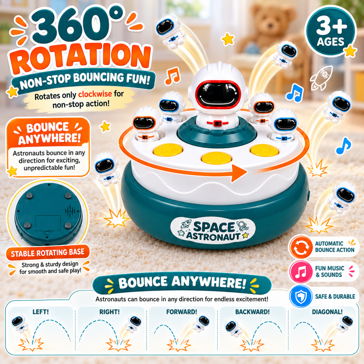 Astronaut Bounce & Catch Game