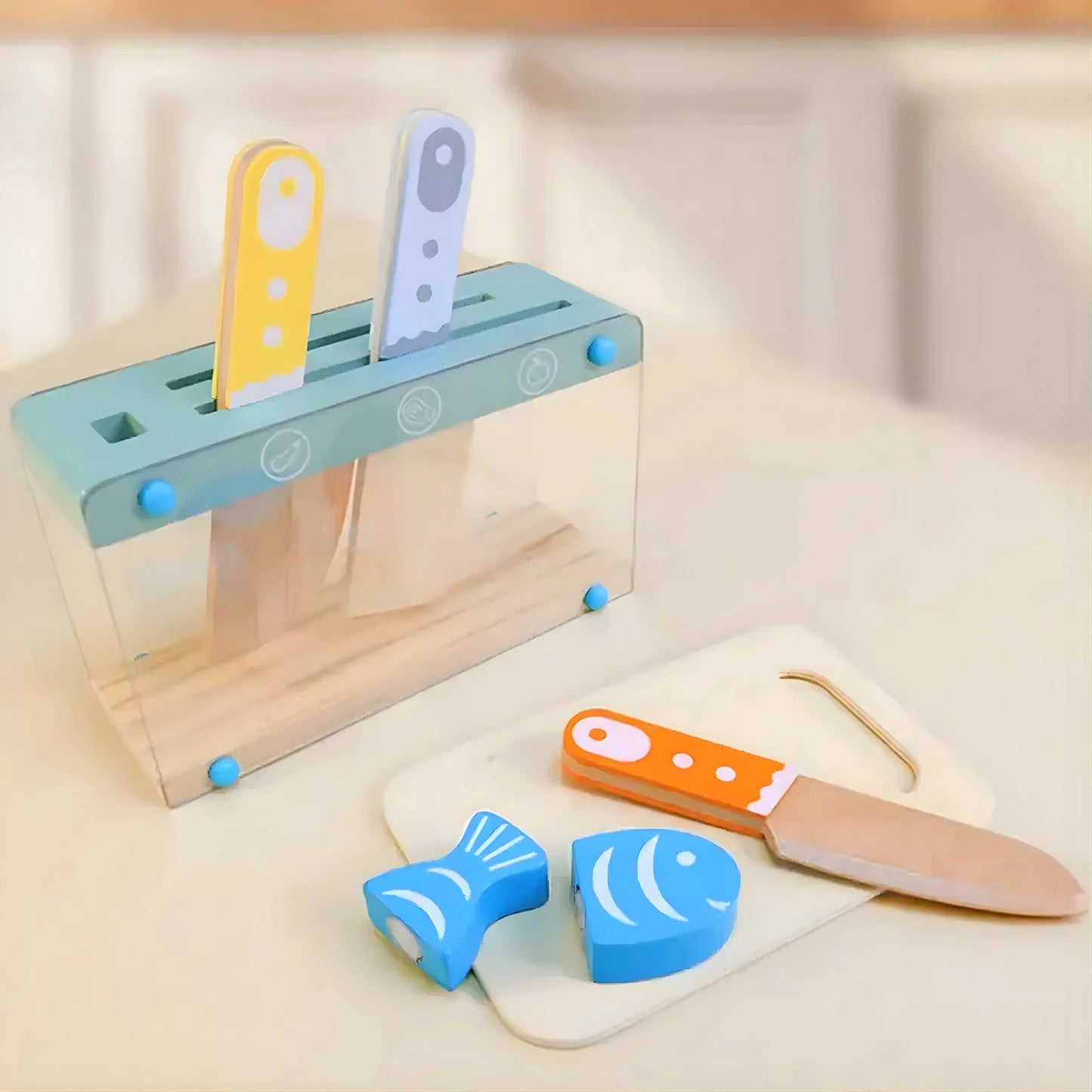 Wooden Kitchen Cutting Toy Set