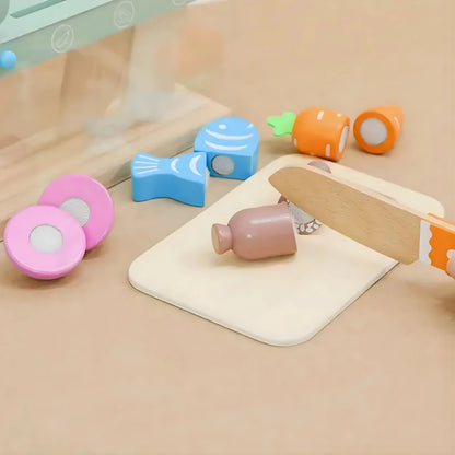 Wooden Kitchen Cutting Toy Set