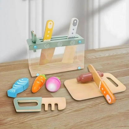 Wooden Kitchen Cutting Toy Set