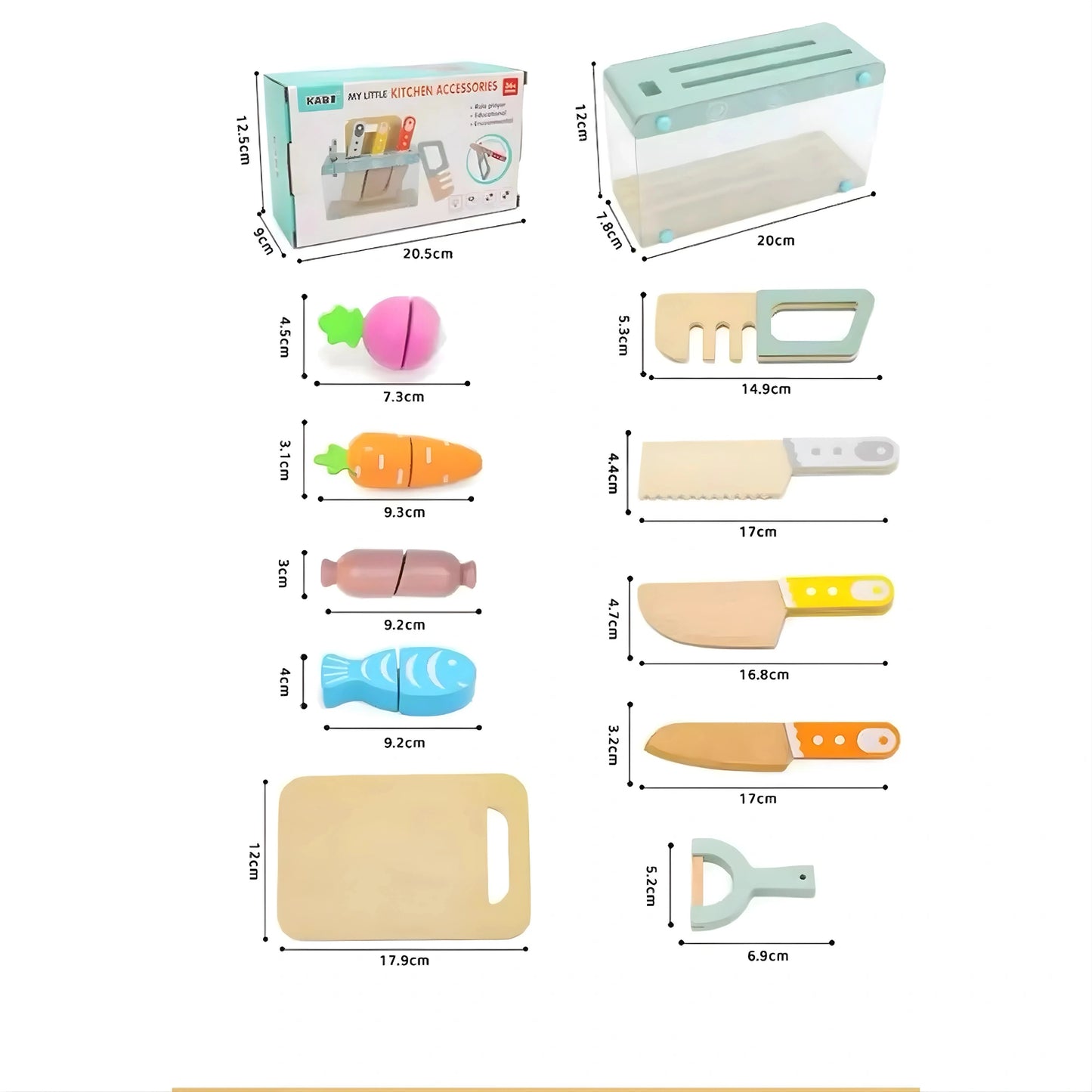 Wooden Kitchen Cutting Toy Set