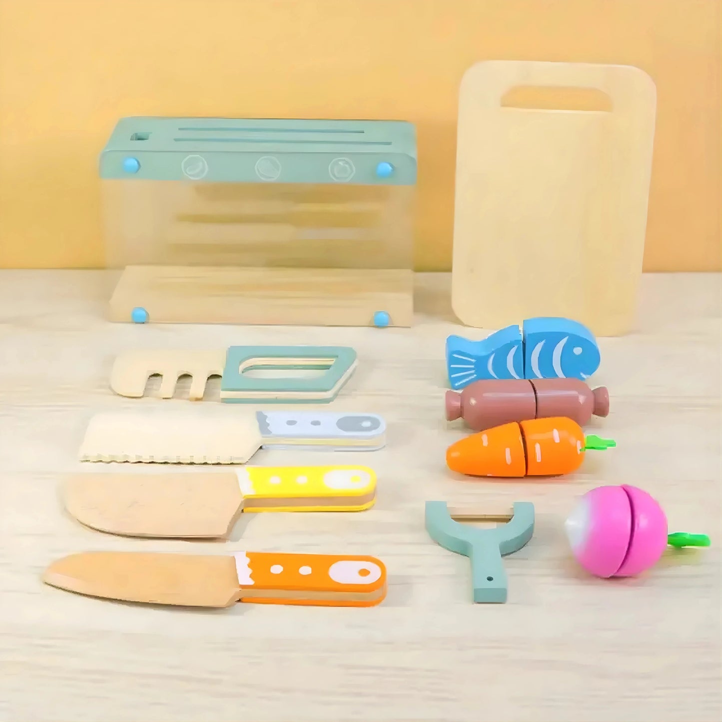Wooden Kitchen Cutting Toy Set