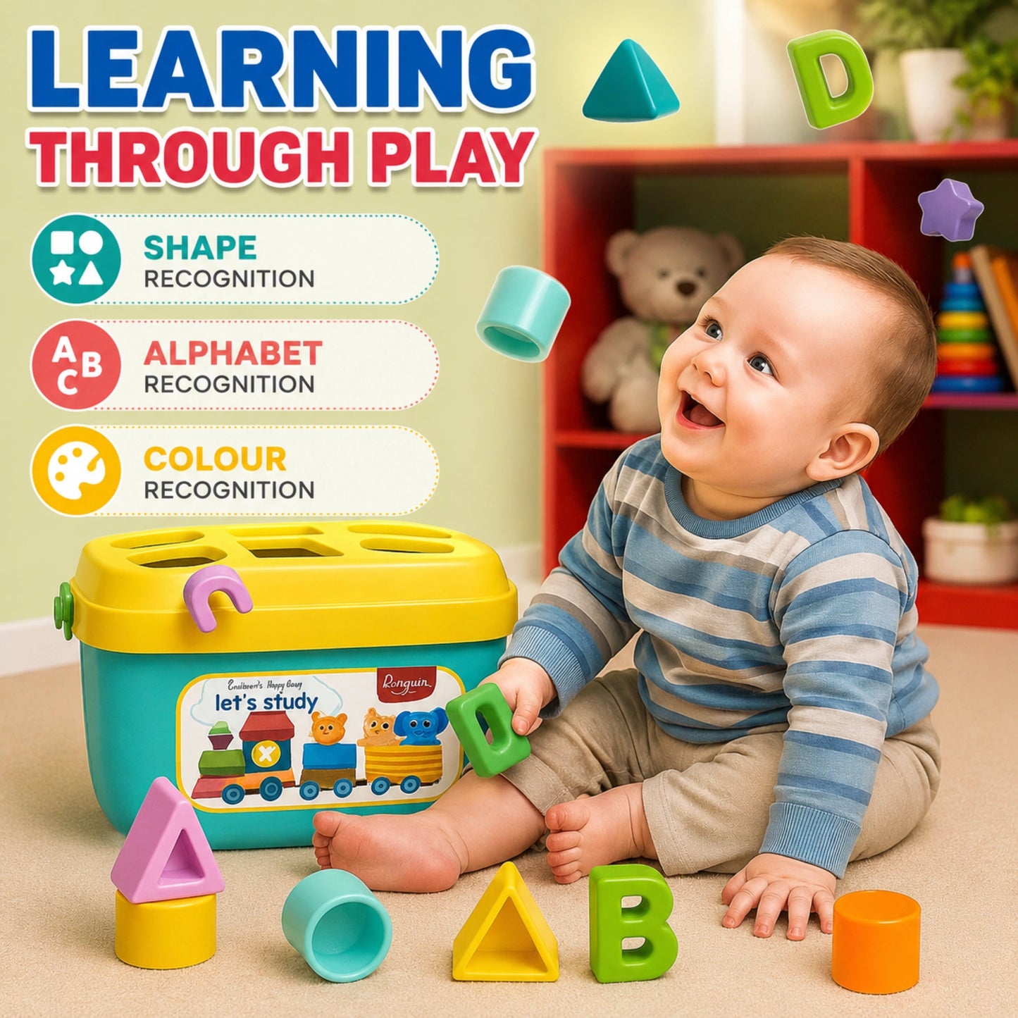 Alphabet & Shape Sorter Bucket