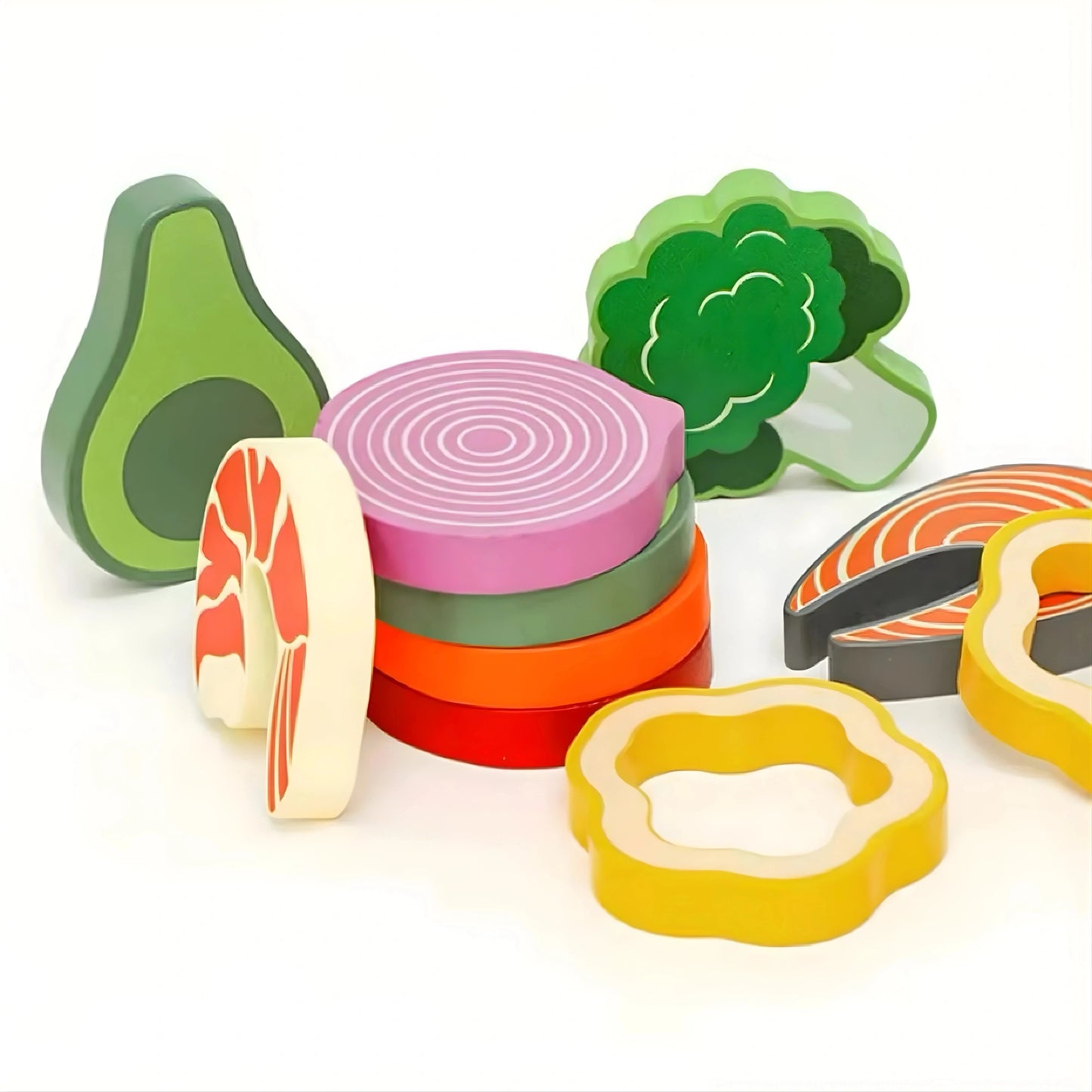 Wooden Fast Food Burger Toy Set