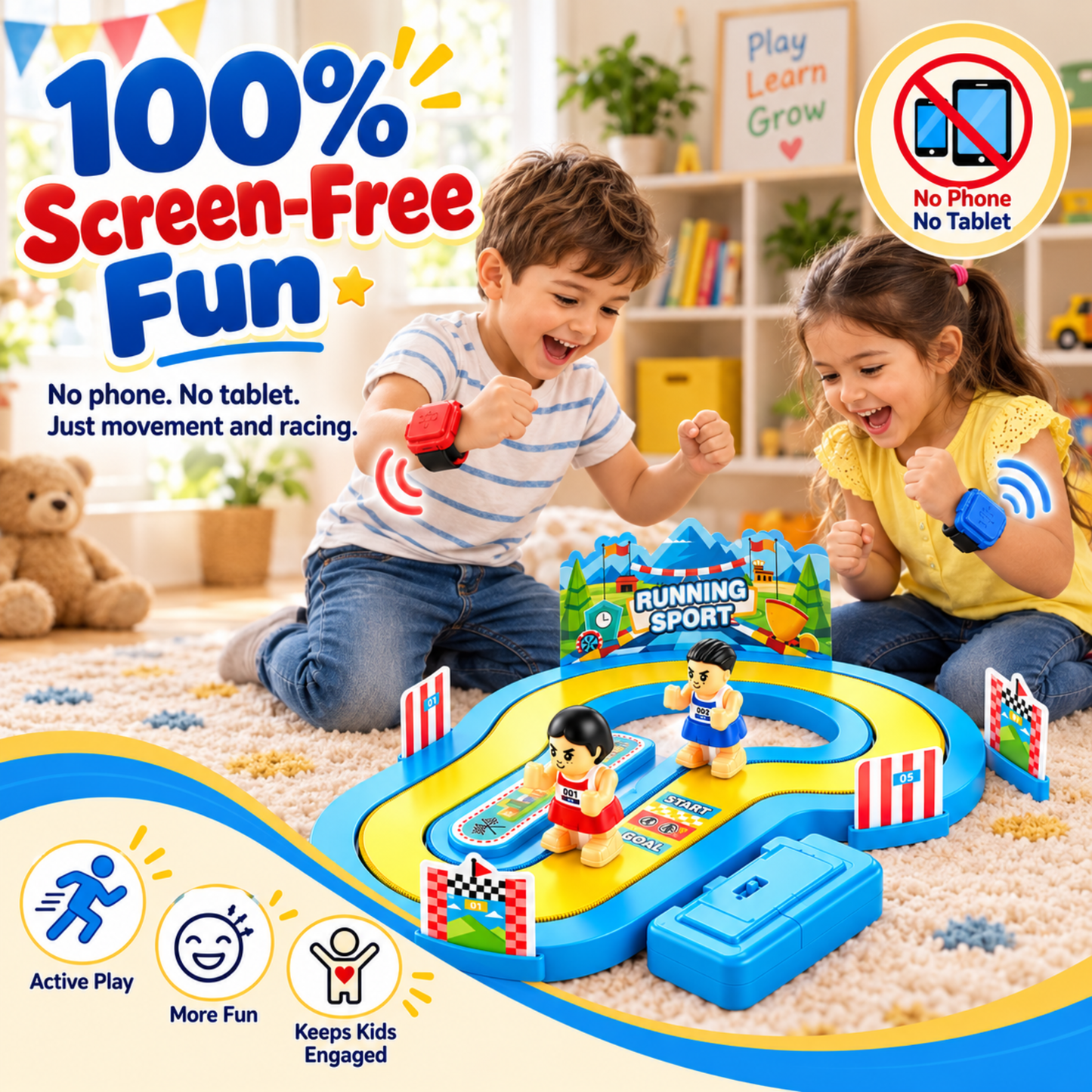 Motion-Controlled Running Race Toy