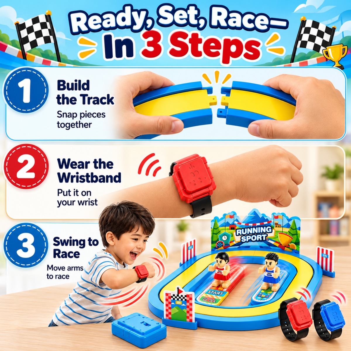 Motion-Controlled Running Race Toy