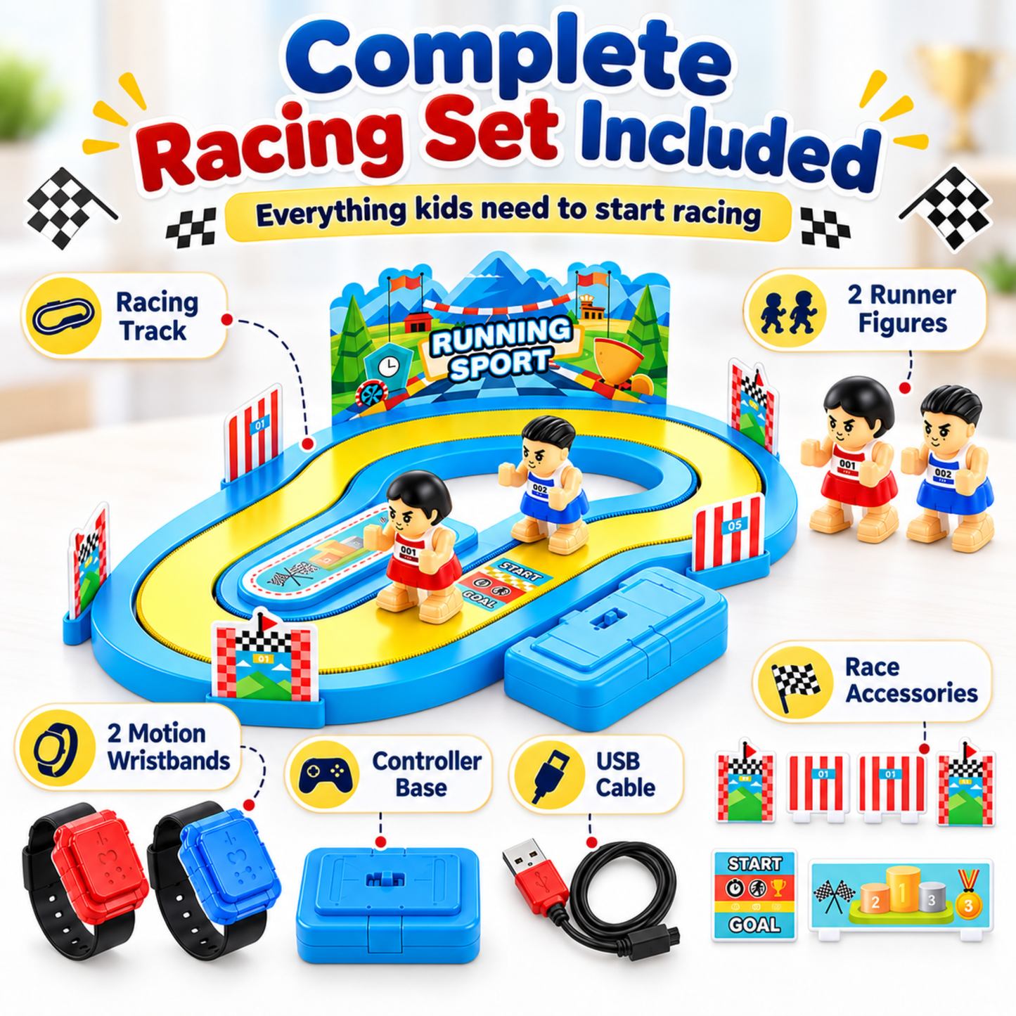 Motion-Controlled Running Race Toy