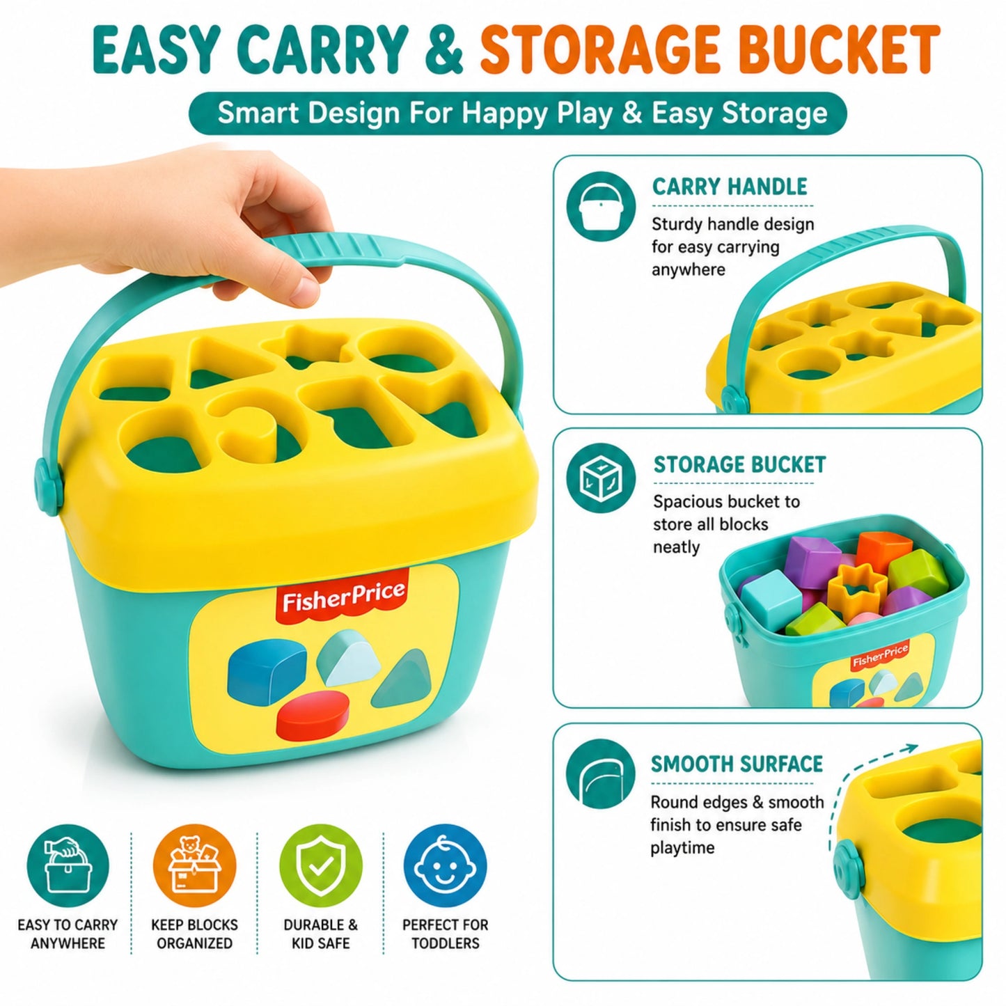 Alphabet & Shape Sorter Bucket
