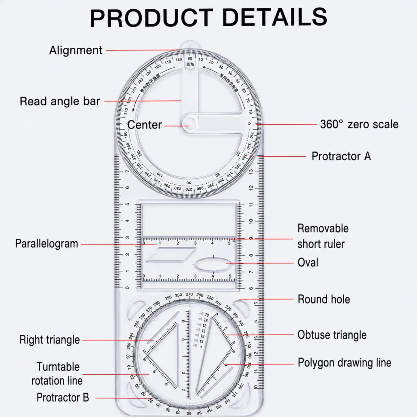 Rotating Geometry Ruler