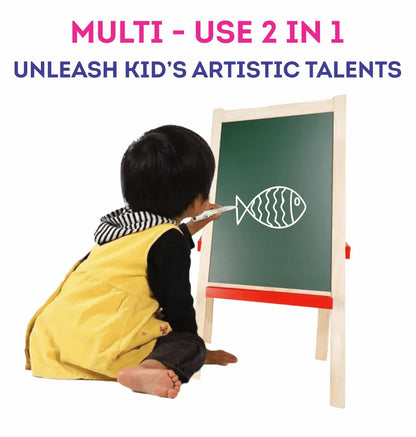 Wooden Double-Sided Small Easel Board for Kids