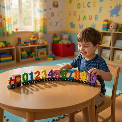 Wooden Number Train Toy