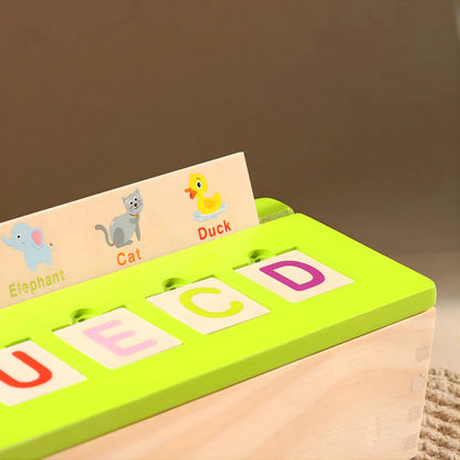 Wooden Alphabet Learning Toy with Flash Cards