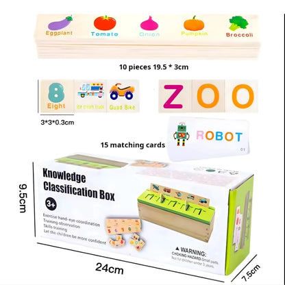 Wooden Alphabet Learning Toy with Flash Cards