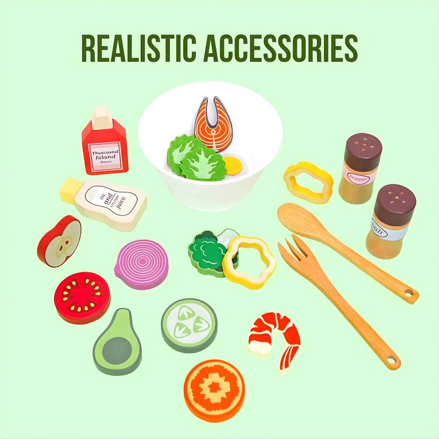 Wooden Salad Toy Set