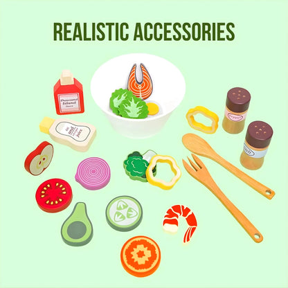 Wooden Salad Toy Set