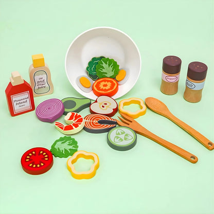 Wooden Salad Toy Set