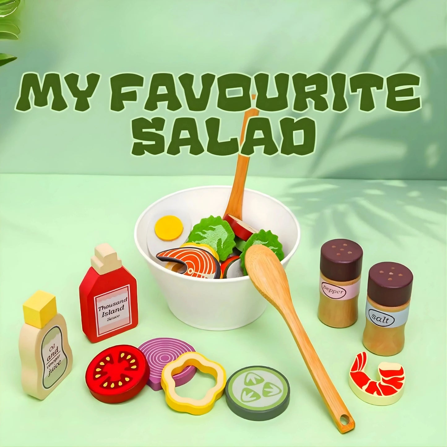 Wooden Salad Toy Set