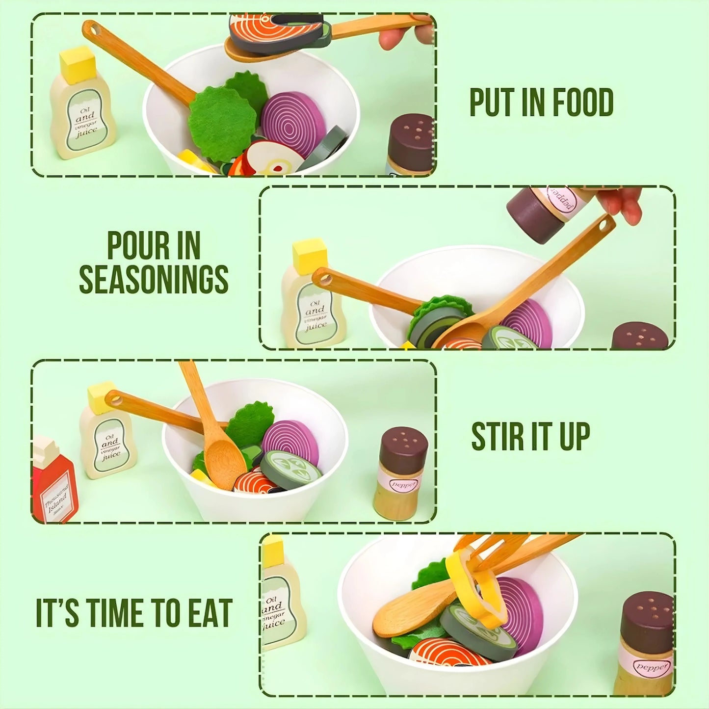 Wooden Salad Toy Set